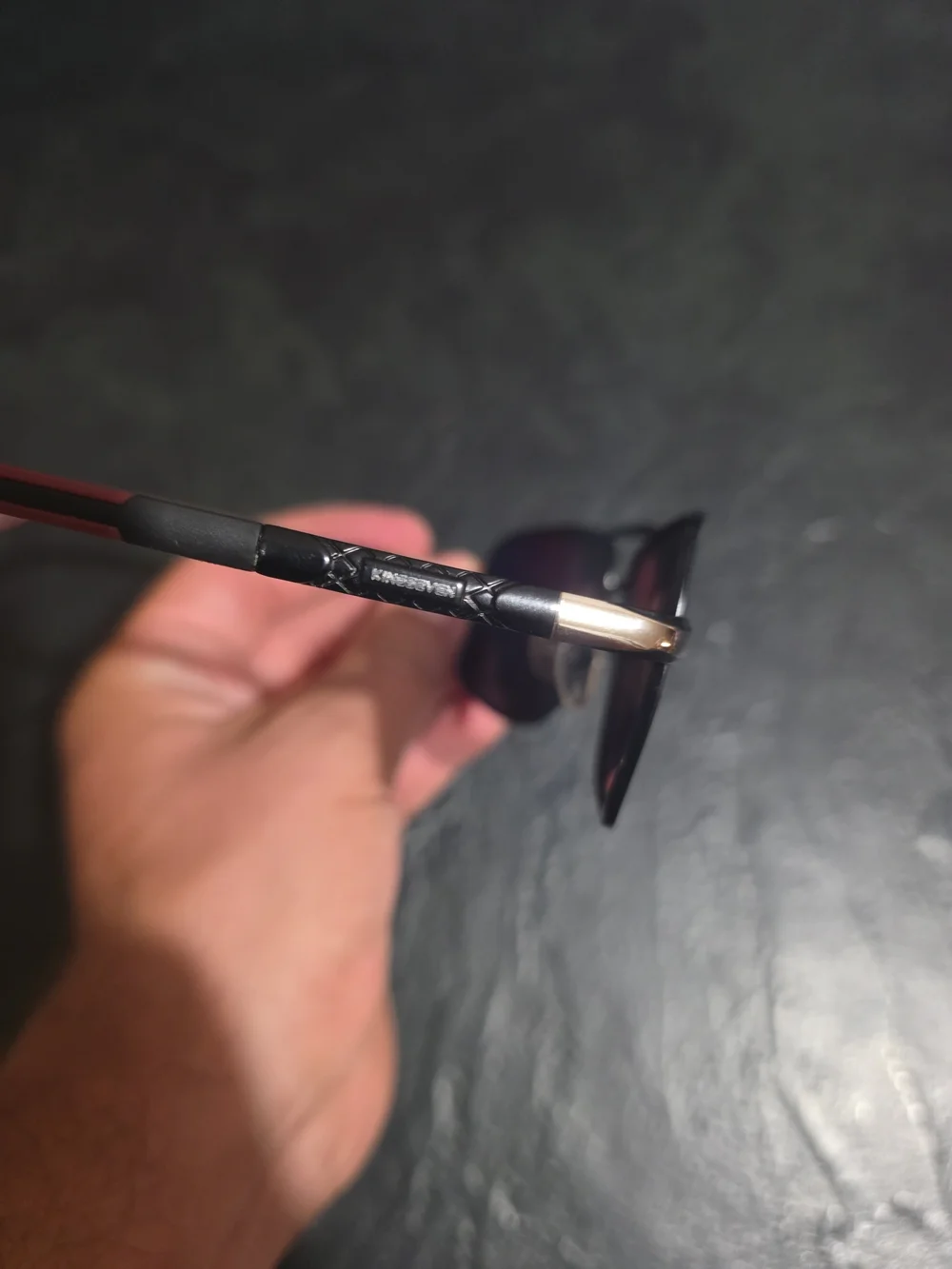 KINGSEVEN K724 Men's Polarized Aviator Sunglasses Black Red Frame 65-14-135